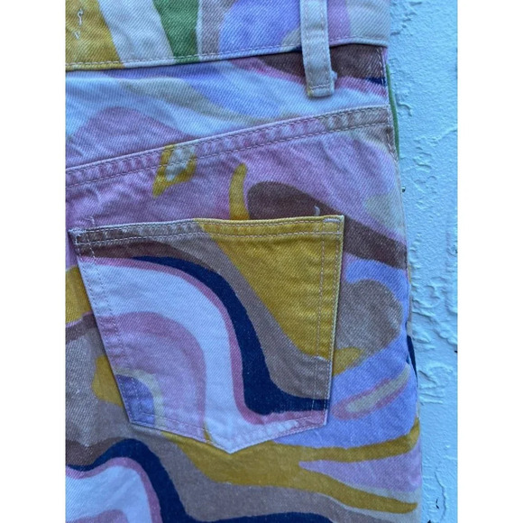 Zara Womens Mid Rise Straight Leg Marble Jeans Multicolor Size 2 - Picture 12 of 16